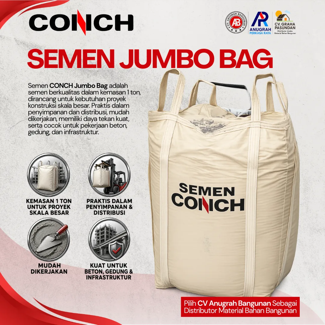 Semen Conch Jumbo Bag 1 ton / Jumbo Bag dari CONCH – CV Anugrah Bangunan