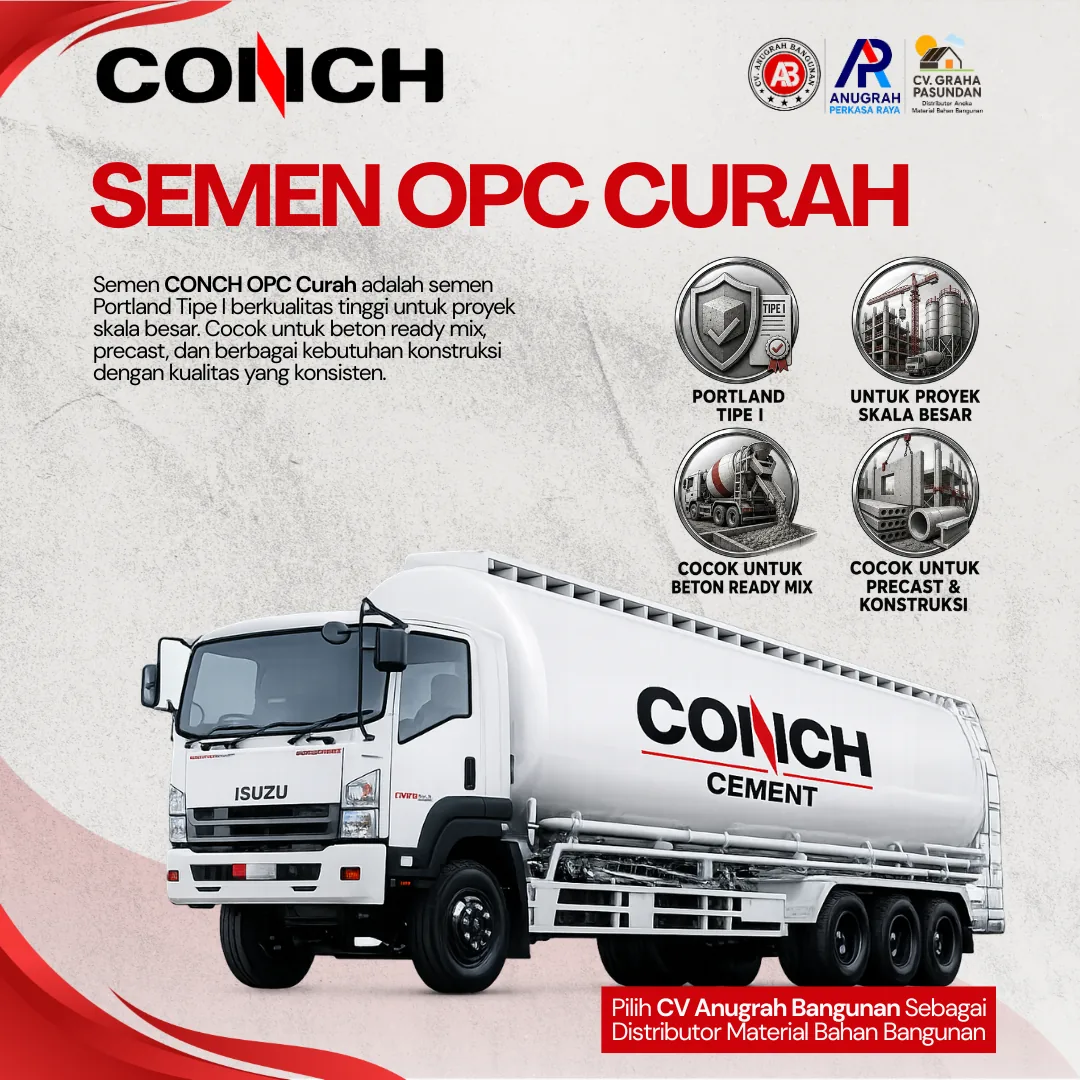 Semen Conch OPC Curah Curah / Bulk dari CONCH Cement – CV Anugrah Bangunan