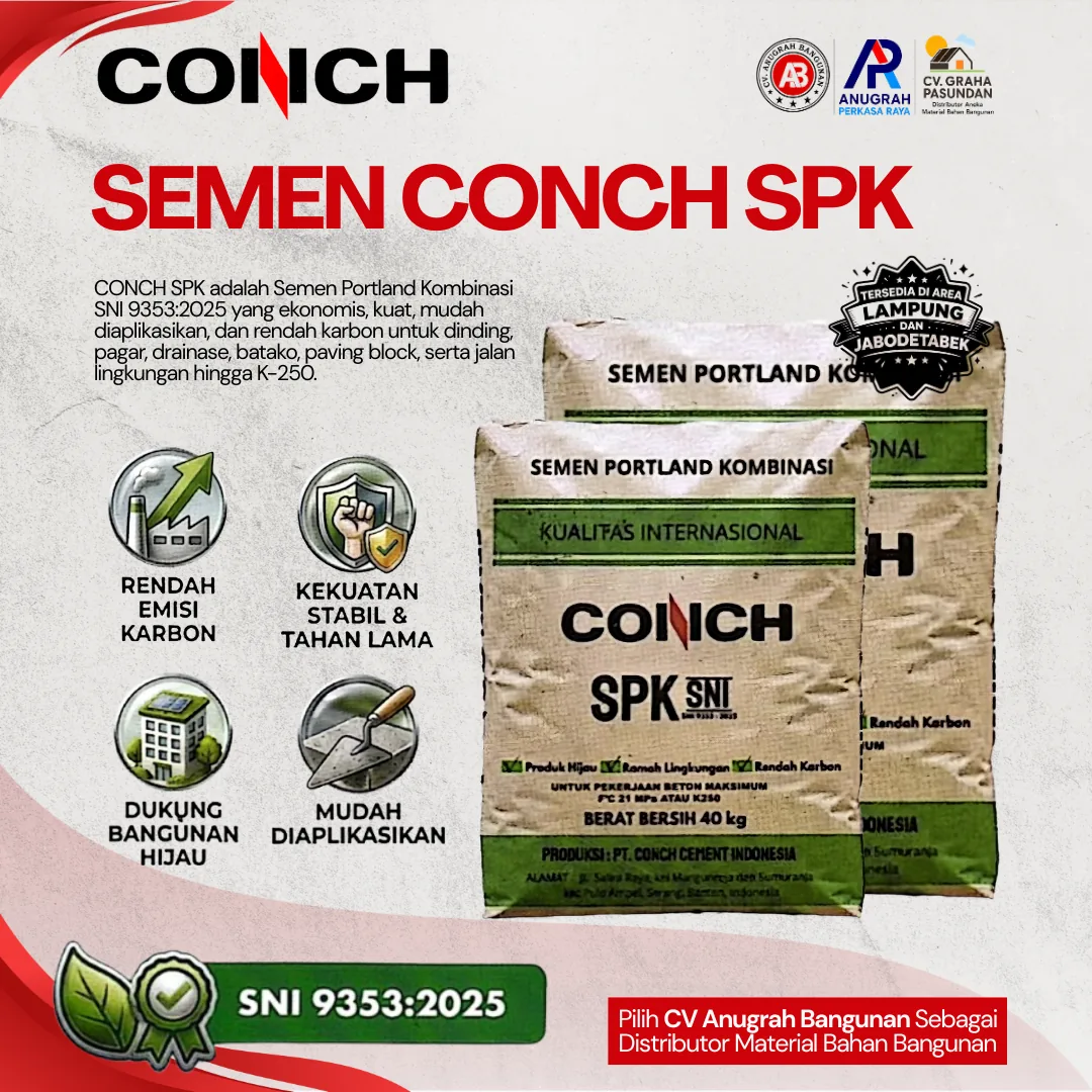 Semen Conch SPK 40 kg / 50 kg dari CONCH Cement – CV Anugrah Bangunan