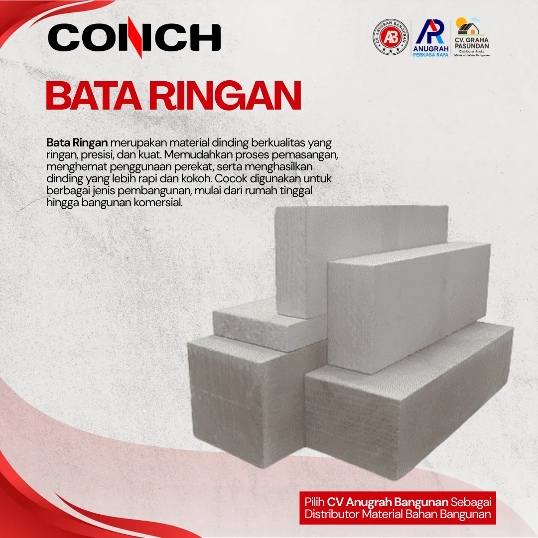 Bata Ringan 60×20×7,5 cm & 60×20×10 cm dari AA Block – CV Anugrah Bangunan