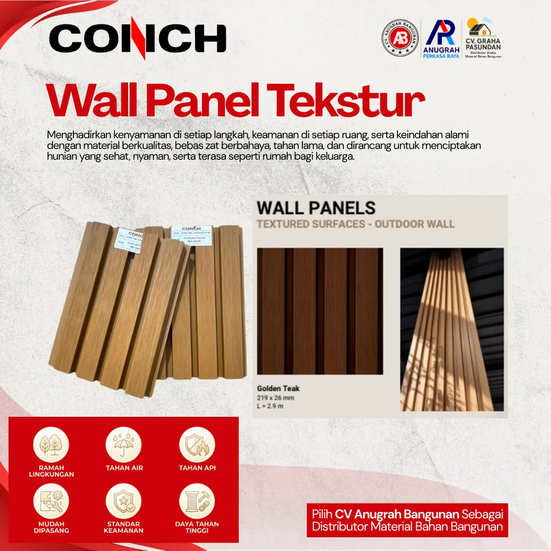 WALL PANEL TEKSTUR dari CONCH – CV Anugrah Bangunan