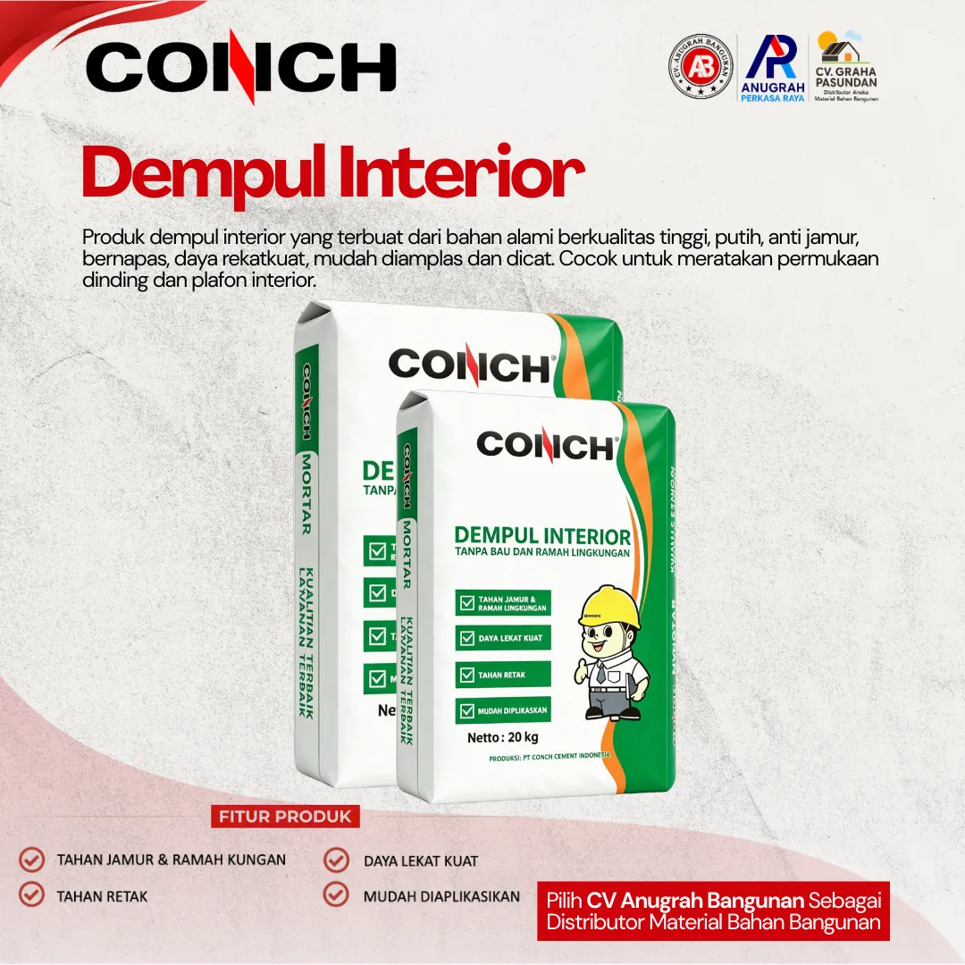 DEMPUL INTERIOR 20 kg dari CONCH – CV Anugrah Bangunan