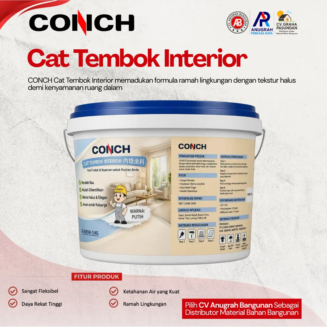CAT TEMBOK INTERIOR 5 kg dari CONCH – CV Anugrah Bangunan