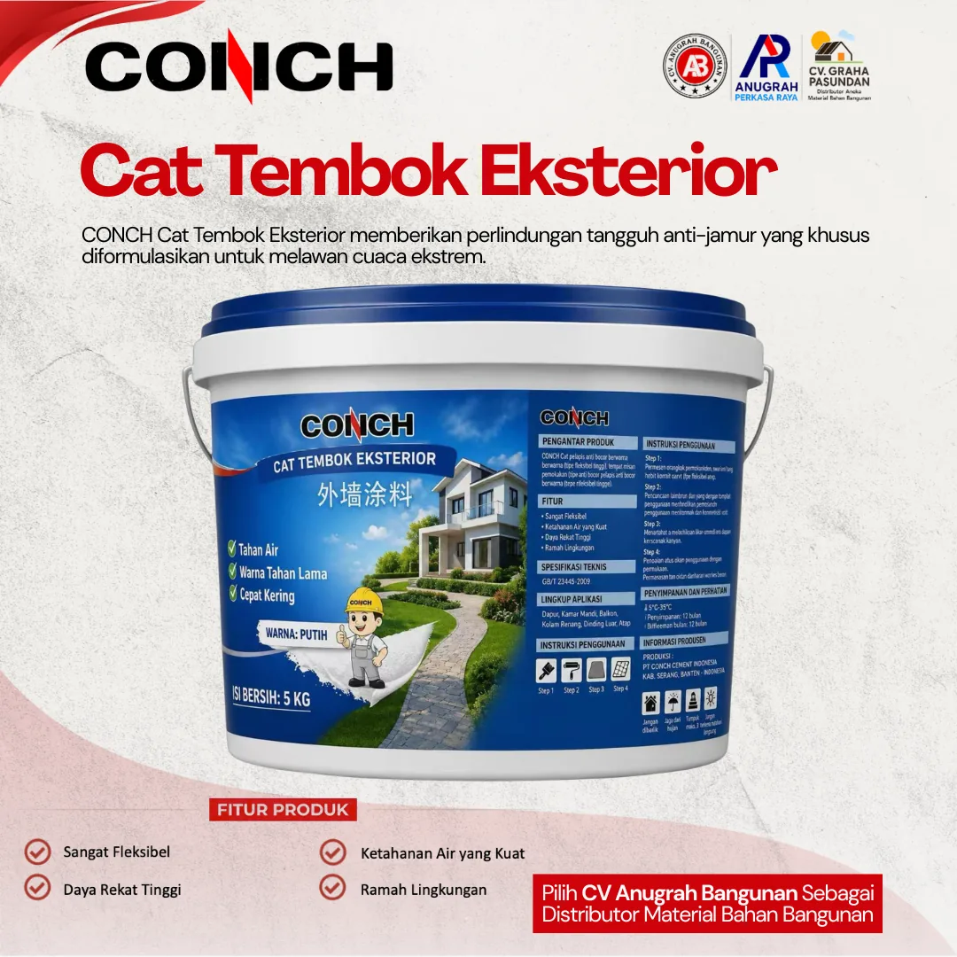 CAT TEMBOK EKSTERIOR 5 kg dari CONCH – CV Anugrah Bangunan