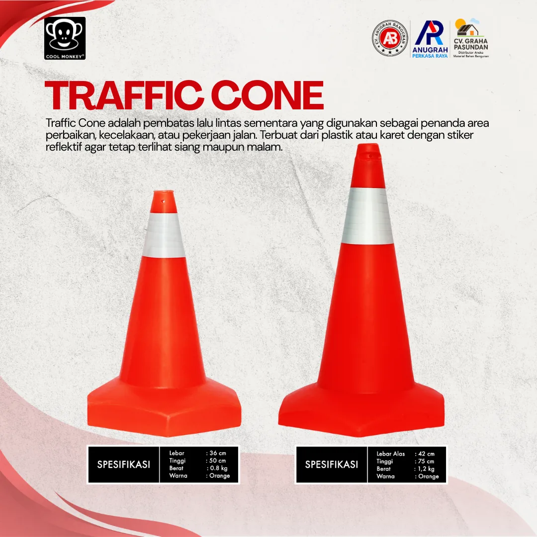 TRAFFIC CONE dari COOL MONKEY – CV Anugrah Bangunan