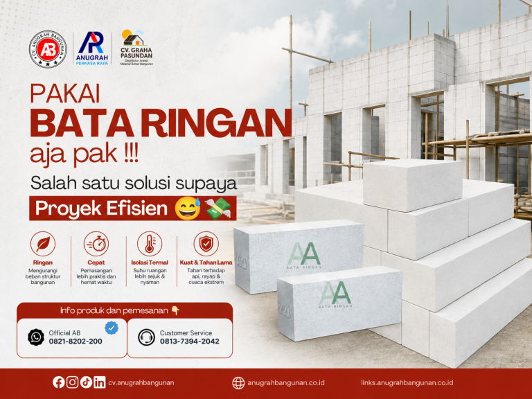 Supplier Bata Ringan untuk Proyek di Sumatera dan Jawa