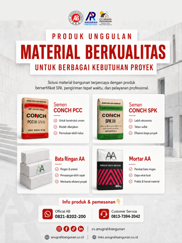 Produk Material Bangunan Berkualitas untuk Berbagai Kebutuhan Proyek