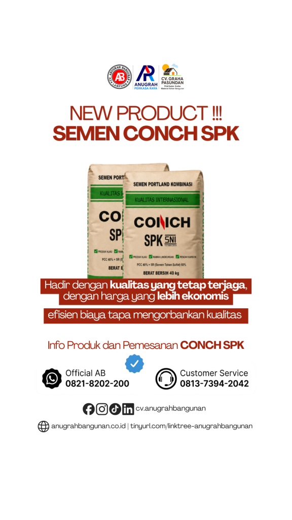 Produk Baru Semen CONCH SPK: Ekonomis dan Tetap Berkualitas